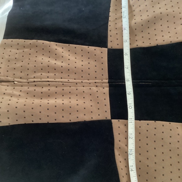 Vintage Brown Black zipper front color block Jessica Howard Jacket 6 Petite - Picture 10 of 13